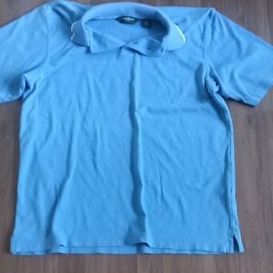 Eddie Bauer Blue Polo Shirt Short Sleeve Knit